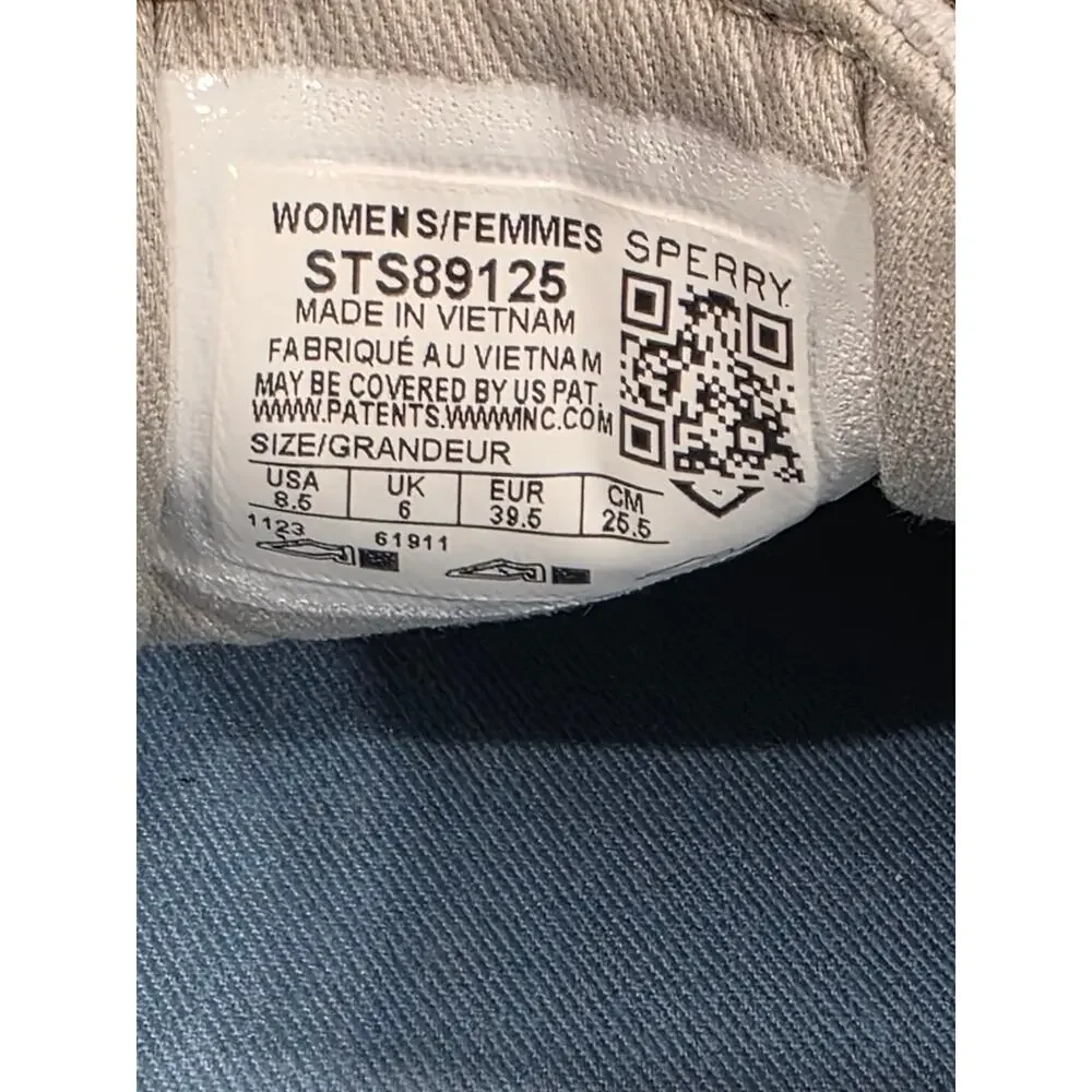 Sperry Bahama 3.0 Platform Women's Grey Navy Boat Shoes Size 8.5